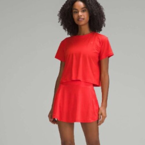 lululemon athletica Dresses & Skirts - LULULEMON SWIFTLY TECH HIGH RISE SKIRT HOT HEAT/RED GLOW SZ 10 NWT